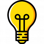 ruang kreatif ikon lampu